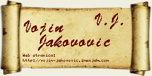 Vojin Jakovović vizit kartica